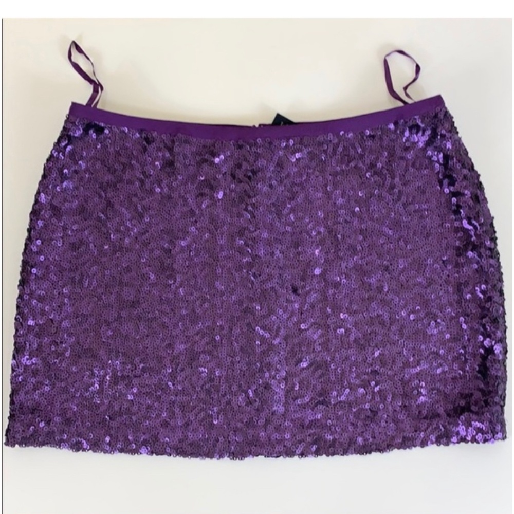 Purple sequin skirt